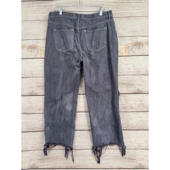 We the Free People Distressed Straight Leg Jeans Women's‎ Size 31 Gray/Purple - Picture 2 of 11